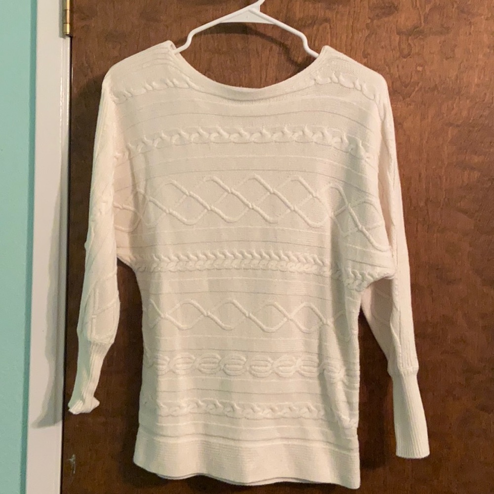 White Sweater. Size Petite Small. Never worn